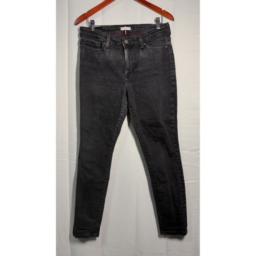 Tommy Hilfiger Skinny Jeans Women's 14 Black Stretch Mid Rise Denim Pants